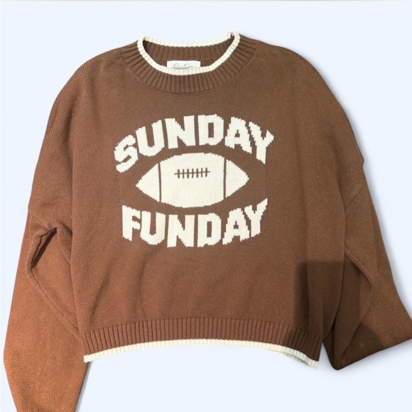 Jessica Simpson Brown 'Sunday Funday' Sweater - Picture 1 of 3